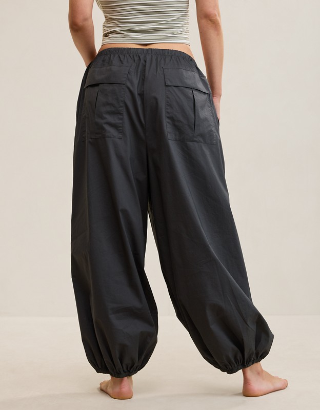 Aerie Woven Balloon Pant - Smoked Gray
