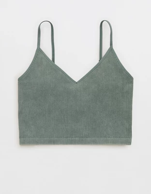 Superchill Seamless Rib Padded Bra Top - Royal Palm