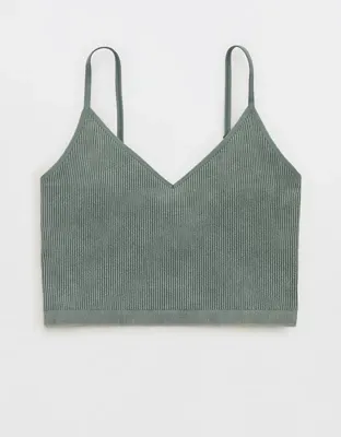 Superchill Seamless Rib Padded Bra Top - Royal Palm