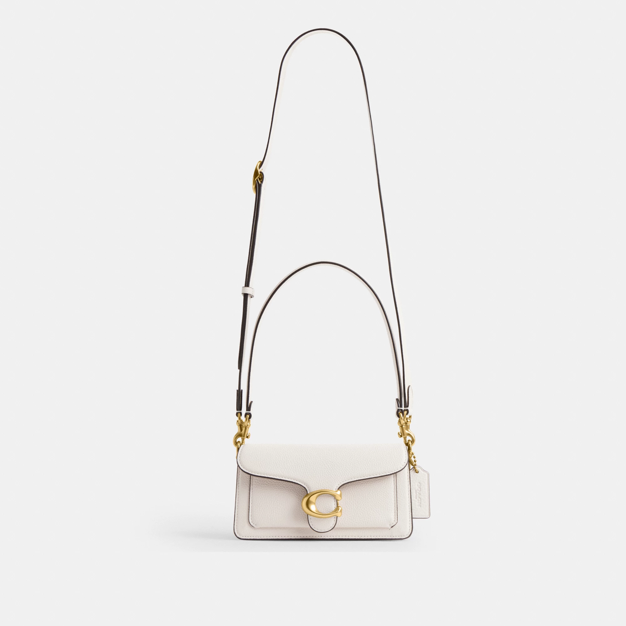 COACH®,Tabby Shoulder Bag 20,Leather,Shoulder Bag,Embossed,Metal,Logo,Day Party,White