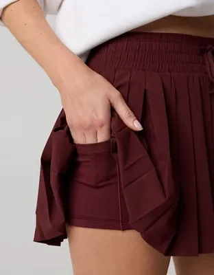 OFFLINE By Aerie Pleated Mini Skort - Royal Berry