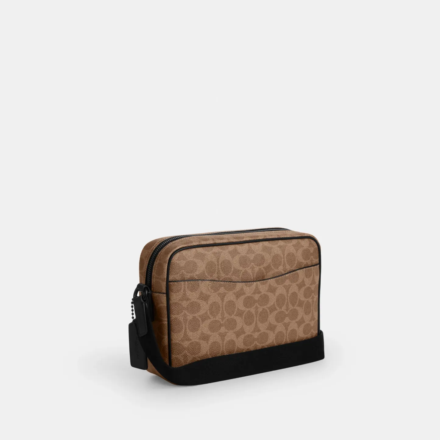 COACH®,Colton Crossbody Bag 25 In Signature Canvas,Leather,Canvas,Recycled Polyester,Polyester,Crossbody,Logo,Adjustable,S...,,Angle View