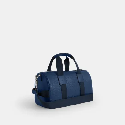 COACH®,Explorer Duffle Bag 28,Leather,Duffle Bag,Logo,Father's Day,Blue,Angle View