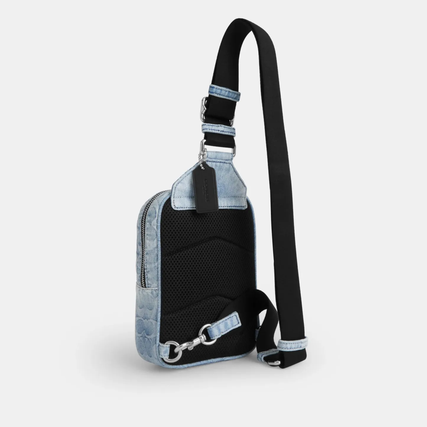 Racer Sling Pack In Loved Signature Denim - SVNIM - view 4