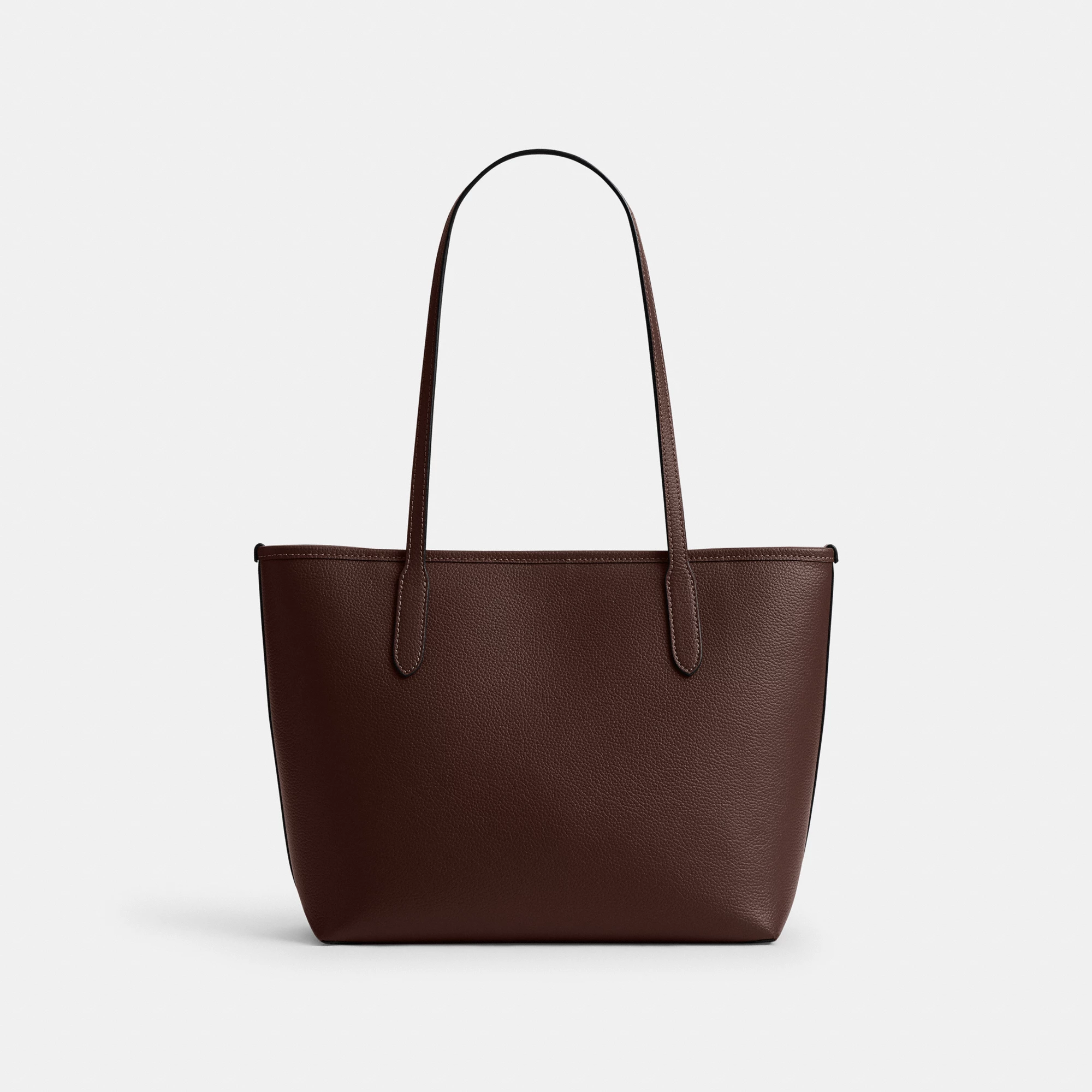COACH®,Medium City Tote Bag,Brown,Back View