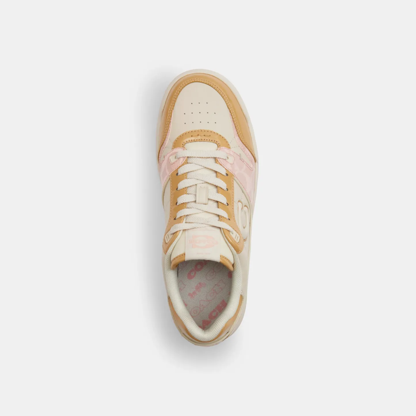 COACH®,Soho Sneaker With Patent Signature,Rubber,EVA,Recycled Polyester,Canvas,Leather,Polyester,Low Top,Casual,Fabric,Pla...,Multi Color,Inside View,Top View