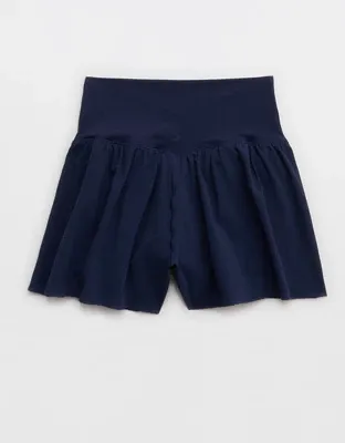 OFFLINE By Aerie Real Me Seersucker Crossover Flowy Short - Royal Navy