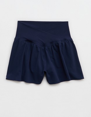 OFFLINE By Aerie Real Me Seersucker Crossover Flowy Short - Royal Navy