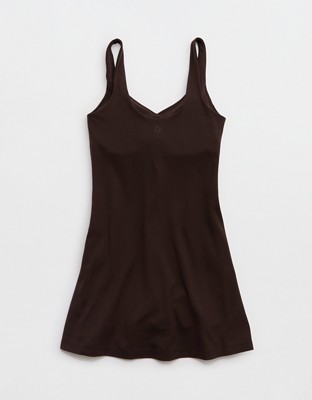 OFFLINE By Aerie Real Me Low Key Mini Dress - Deep Earth