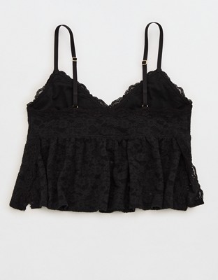 Show Off Vintage Lace Bra Top - True Black