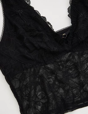 Show Off Paradise Lace Bra Top - True Black