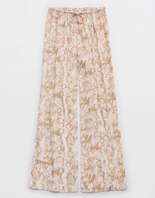 Aerie Satin Pant - Toasted Almond