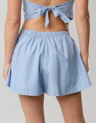 OFFLINE By Aerie Oxford Flowy Short - Monaco Blue
