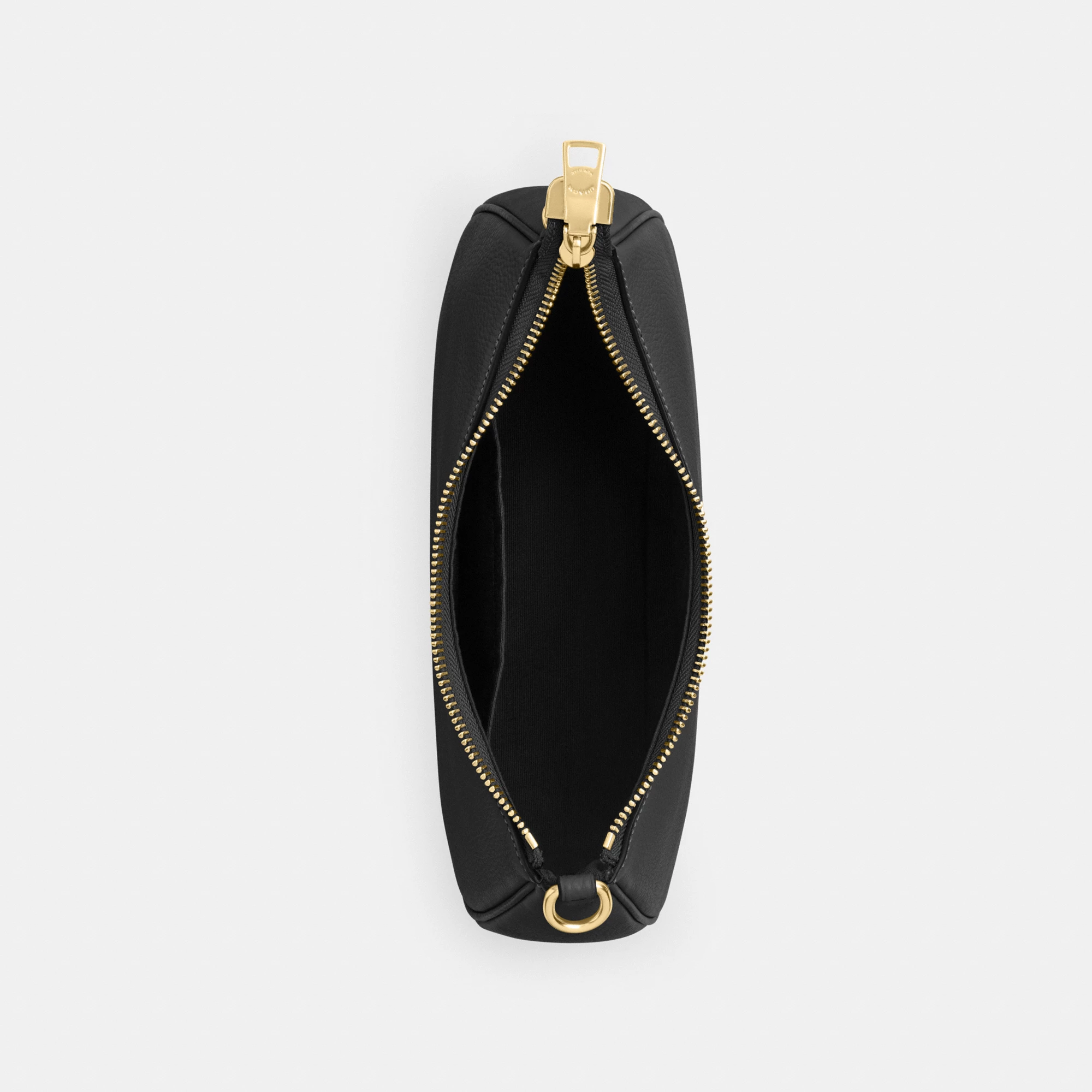 COACH®,Teri Shoulder Bag,Shoulder Bag,Chain Detail,Metal,Logo,Casual,Black,Inside View,Top View