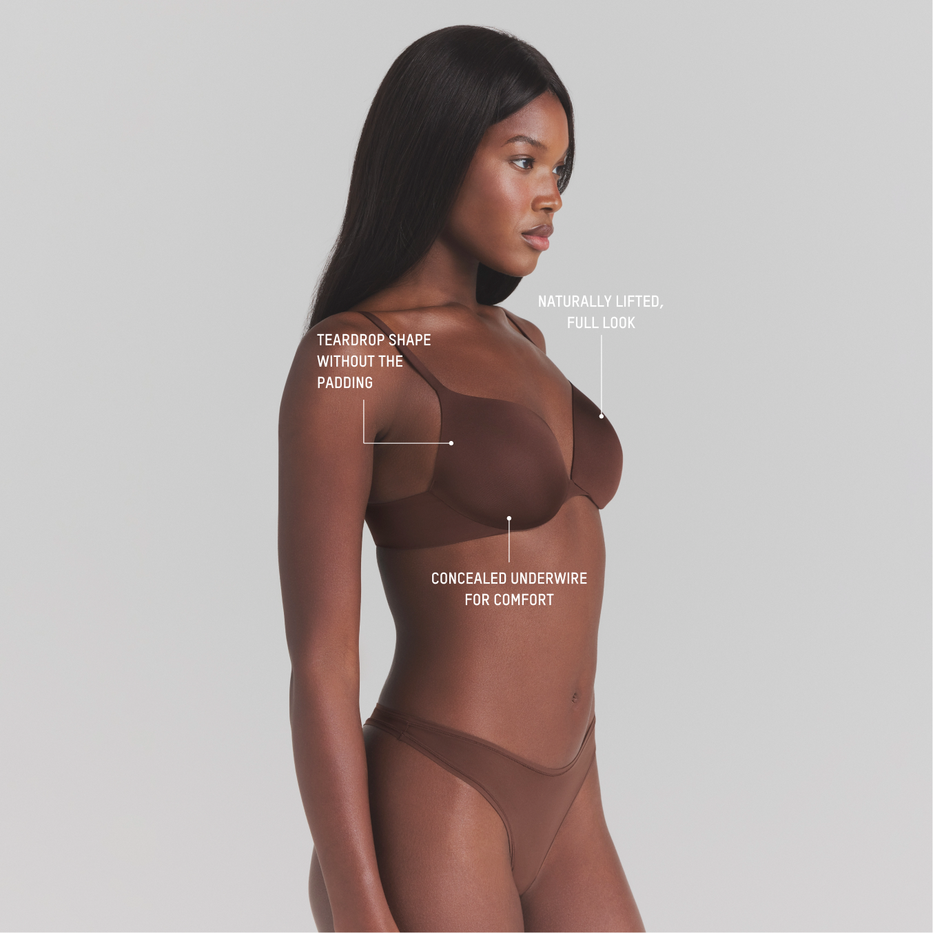 SKIMS ULTIMATE TEARDROP T-SHIRT BRA - COCOA - image 34