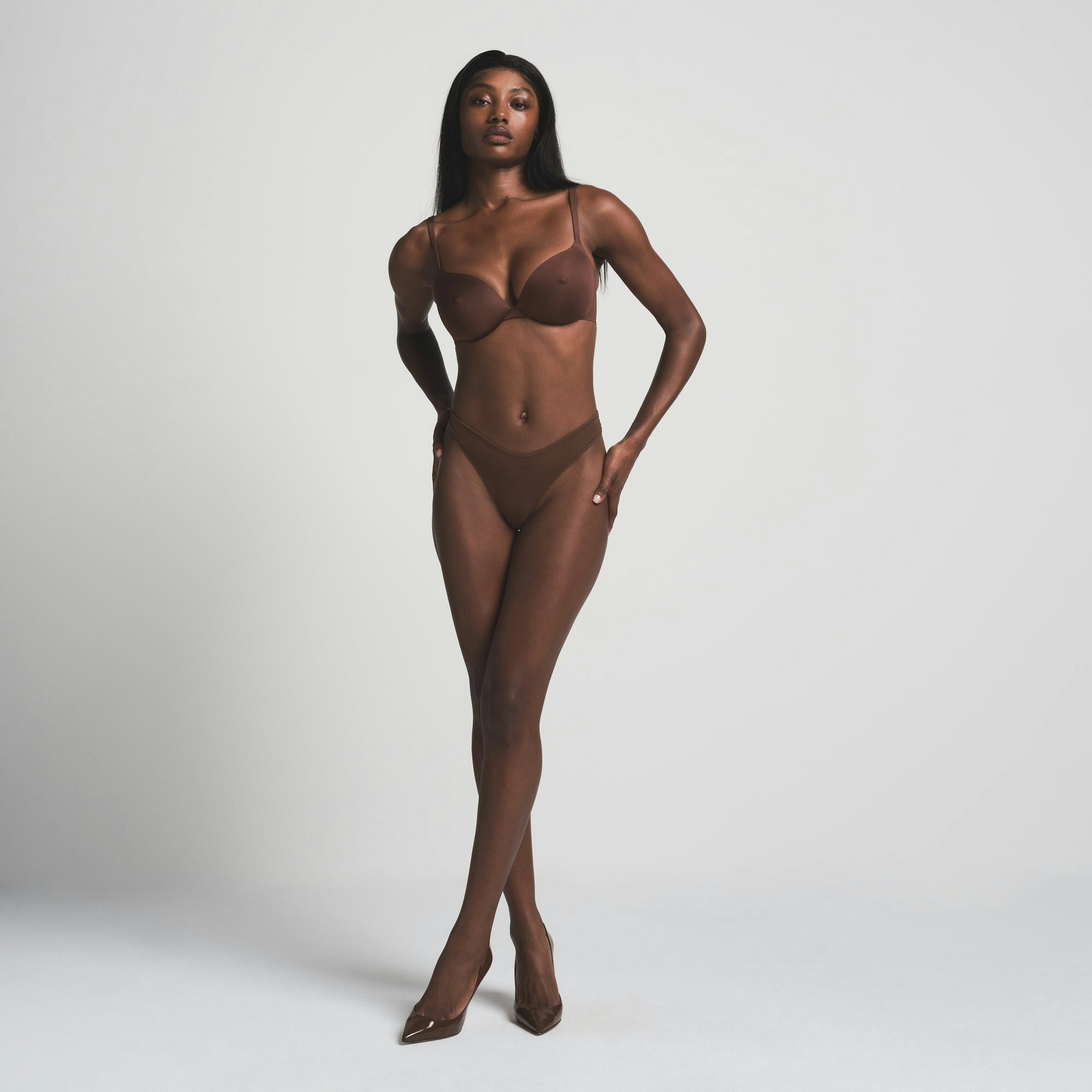 SKIMS ULTIMATE NIPPLE PUSH-UP BRA - COCOA - image 35