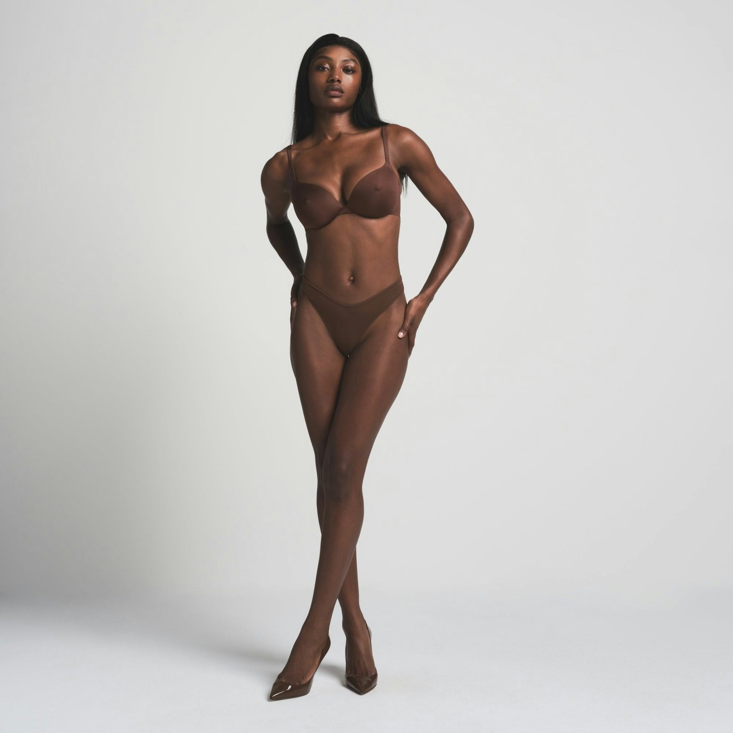 SKIMS ULTIMATE NIPPLE PUSH-UP BRA - COCOA - image 35