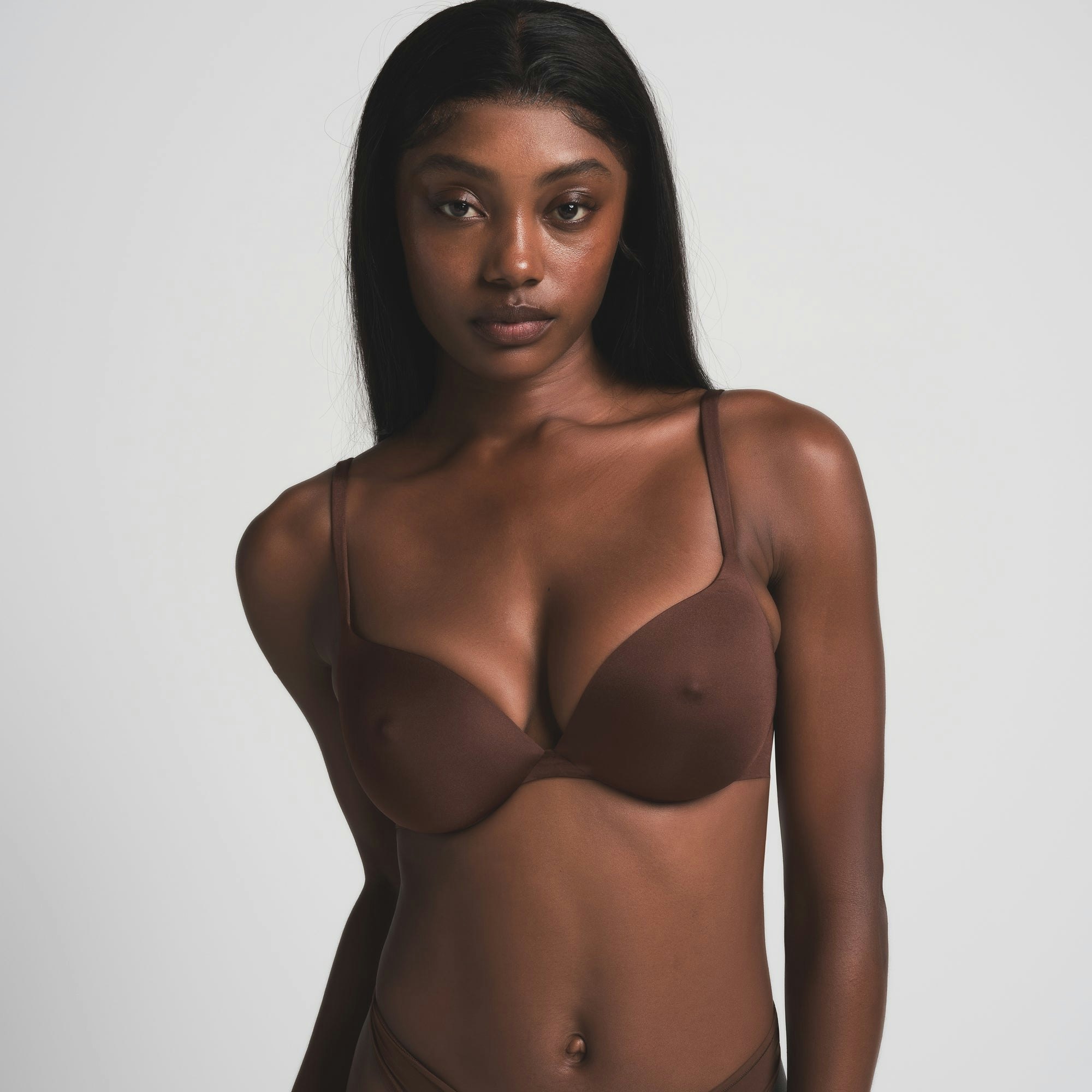 SKIMS ULTIMATE NIPPLE PUSH-UP BRA - COCOA - image 36
