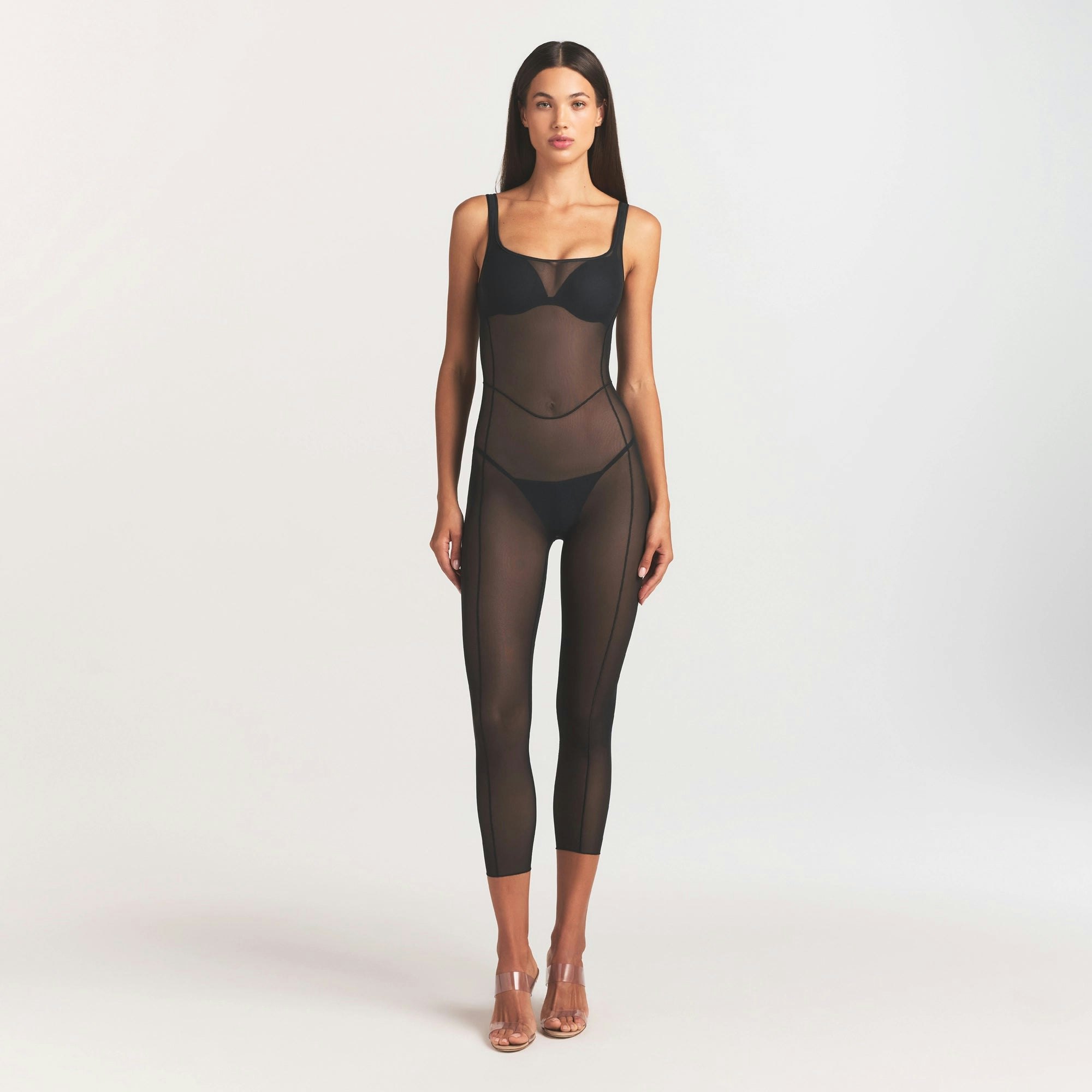 POWER MESH SHAPEWEAR CATSUIT - ONYX