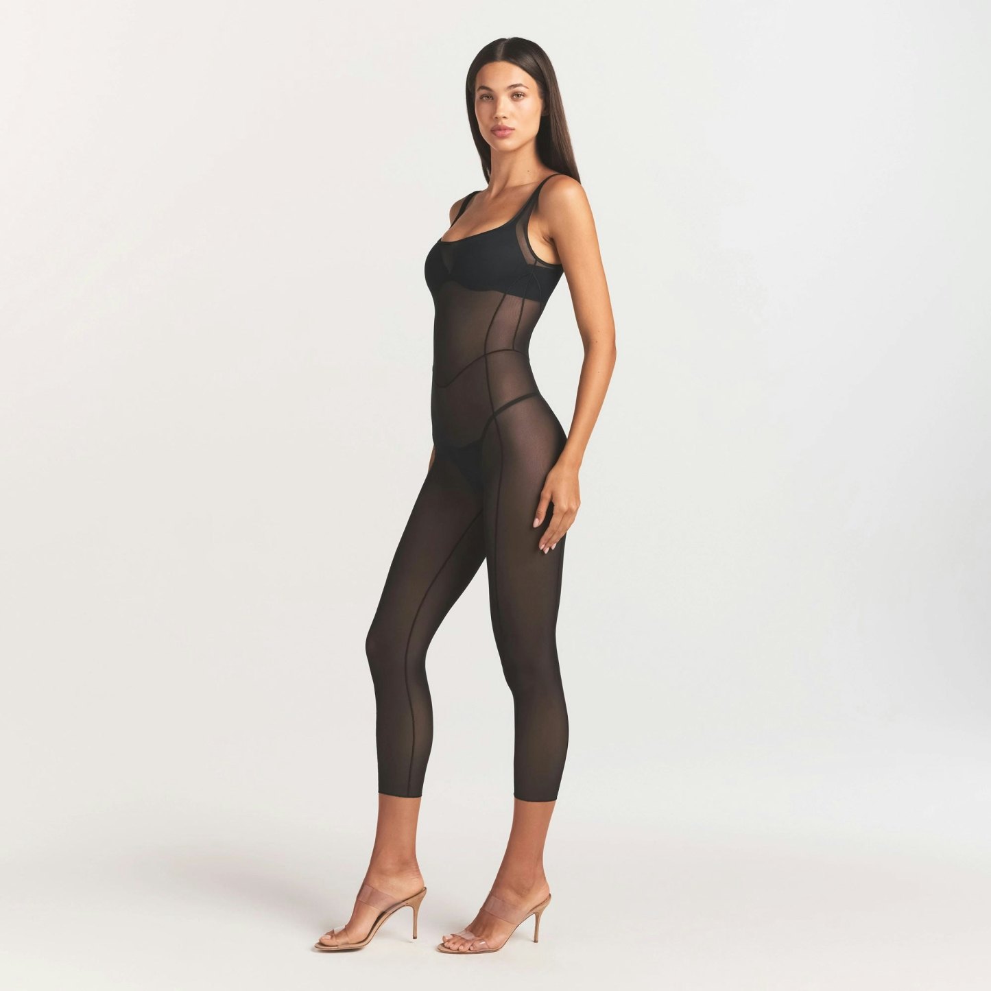 POWER MESH SHAPEWEAR CATSUIT - ONYX