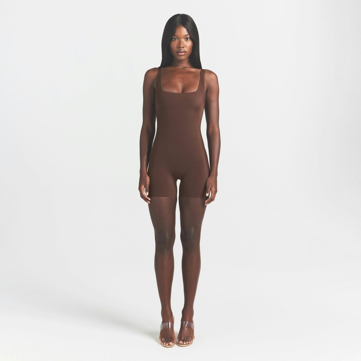 COOL SHAPEWEAR MID THIGH BODYSUIT - COCOA