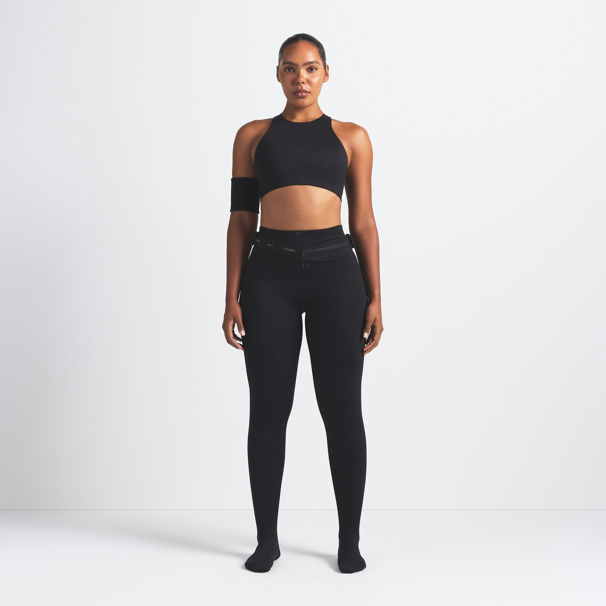 NikeSKIMS MATTE FOOTSIE GRIP LEGGING - OBSIDIAN