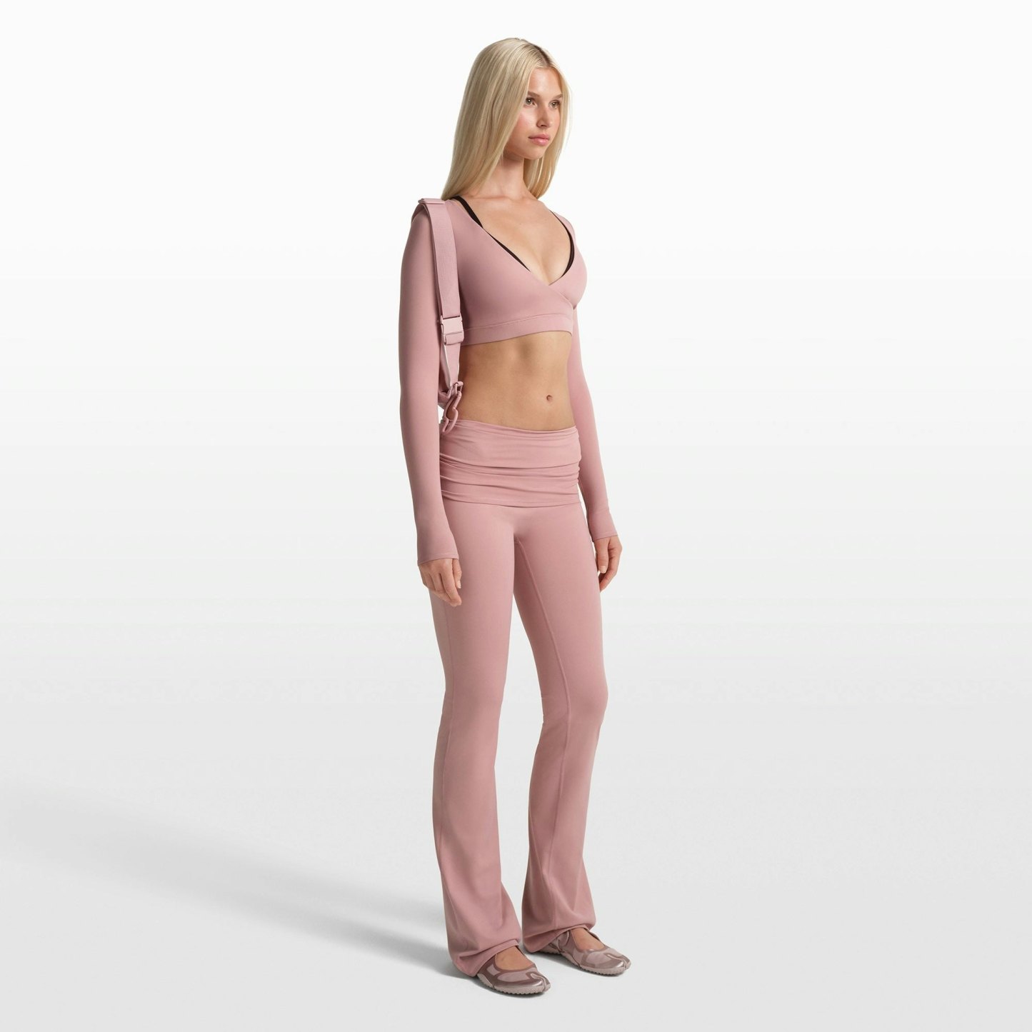 NikeSKIMS MATTE FOLDOVER SLIM FLARE LEGGING - HIMALAYAN - image 15