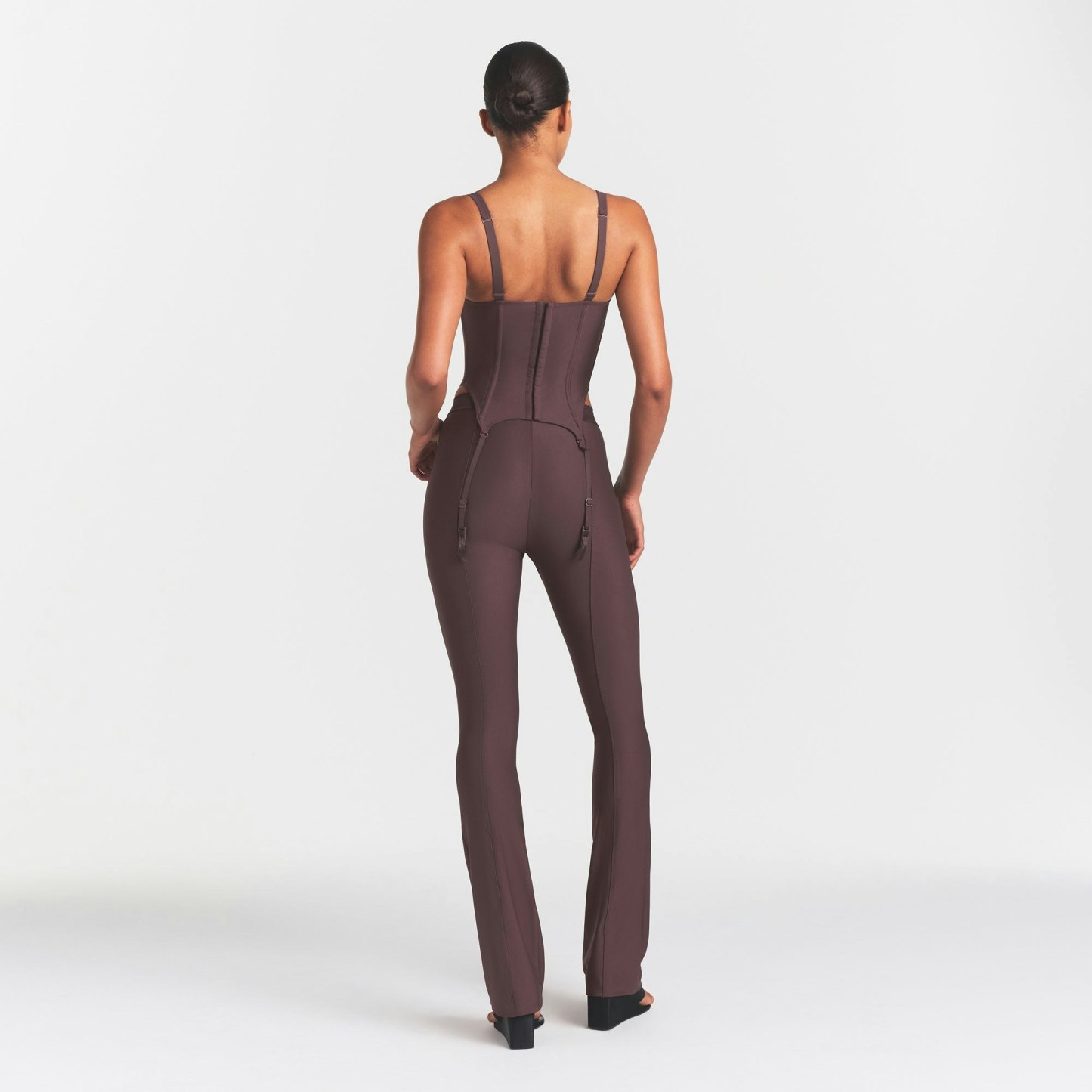 SKIMS BODY HIGH-WAISTED FLARE PANT - RAISIN - image 10