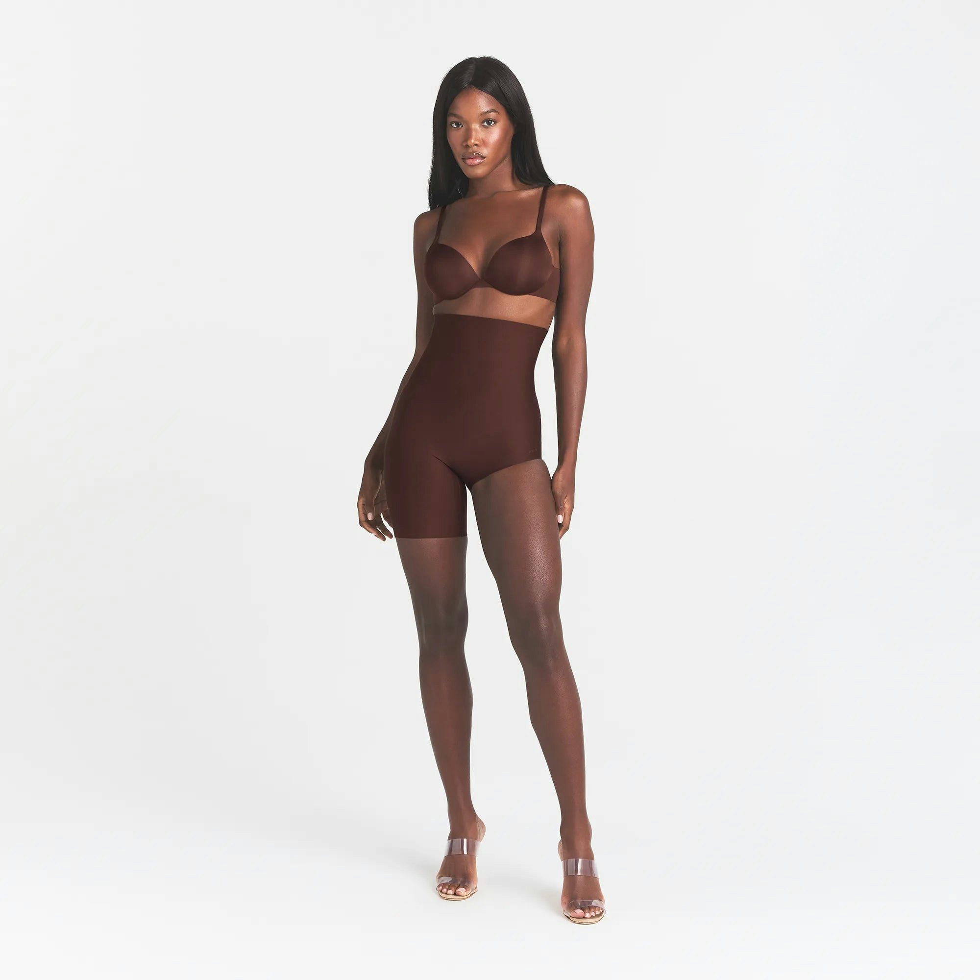 SKIMS BODY LEFT LEG SOLUTION SHORT - COCOA