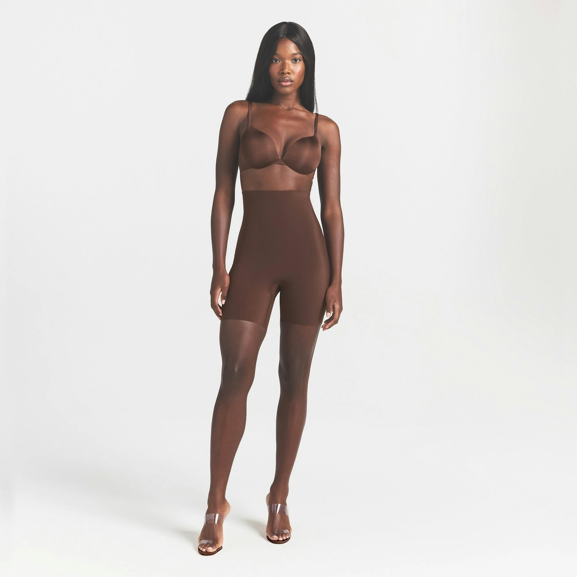 COOL SHAPEWEAR HIGH-WAISTED SHORT - COCOA