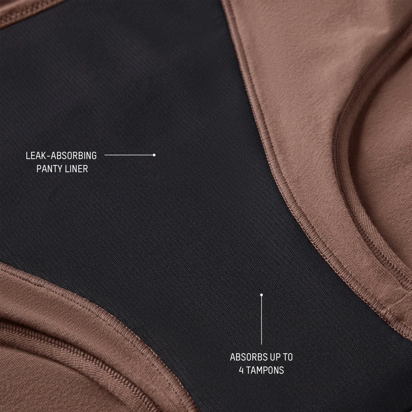 PERIOD PANTIES BOY SHORT - UMBER