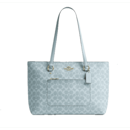 Coach Women's Station Tote Bag In Signature Canvas - IM/Light Blue Signature - view 1