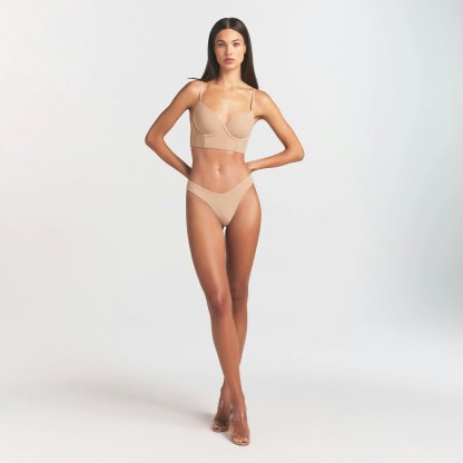 FITS EVERYBODY LOW BACK LONGLINE BRA - CLAY