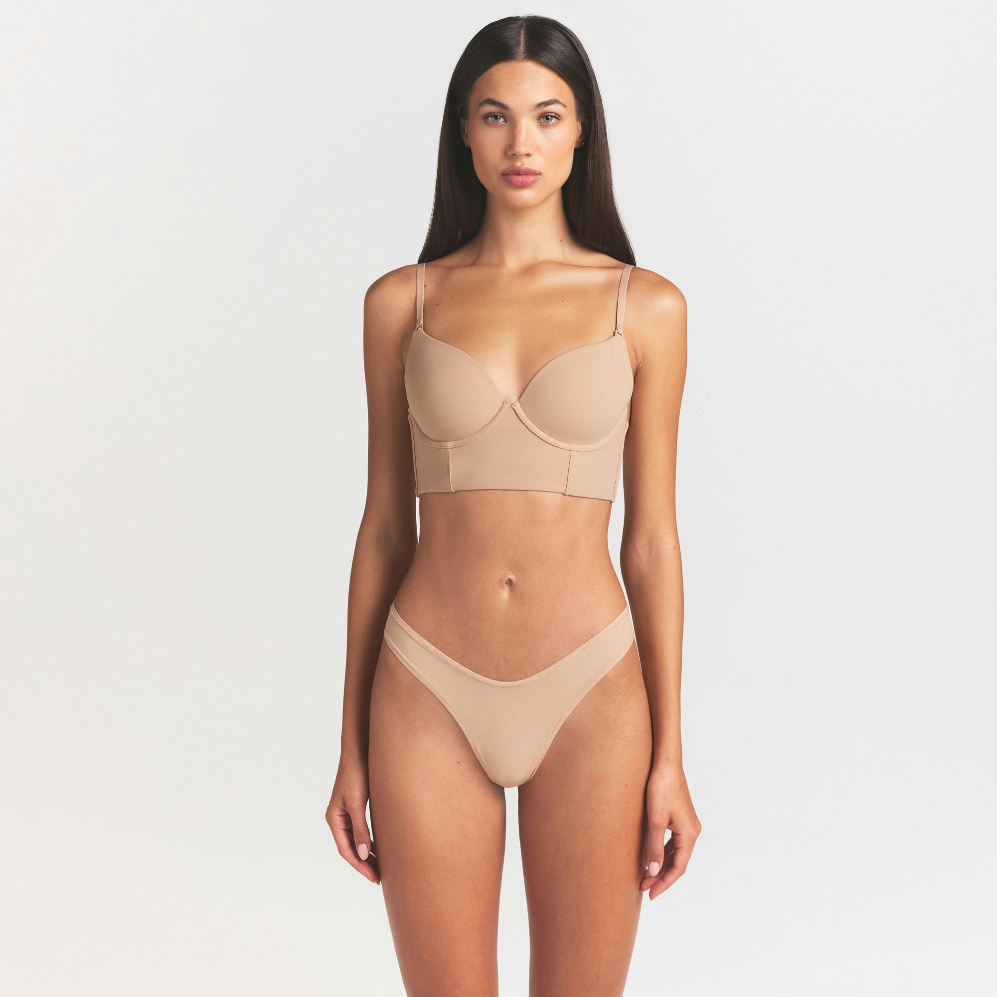 FITS EVERYBODY LOW BACK LONGLINE BRA - CLAY - image 6