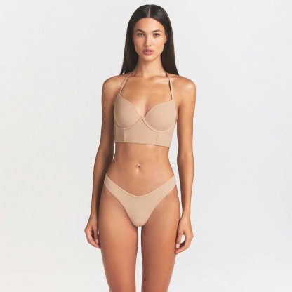 FITS EVERYBODY LOW BACK LONGLINE BRA - CLAY - image 4