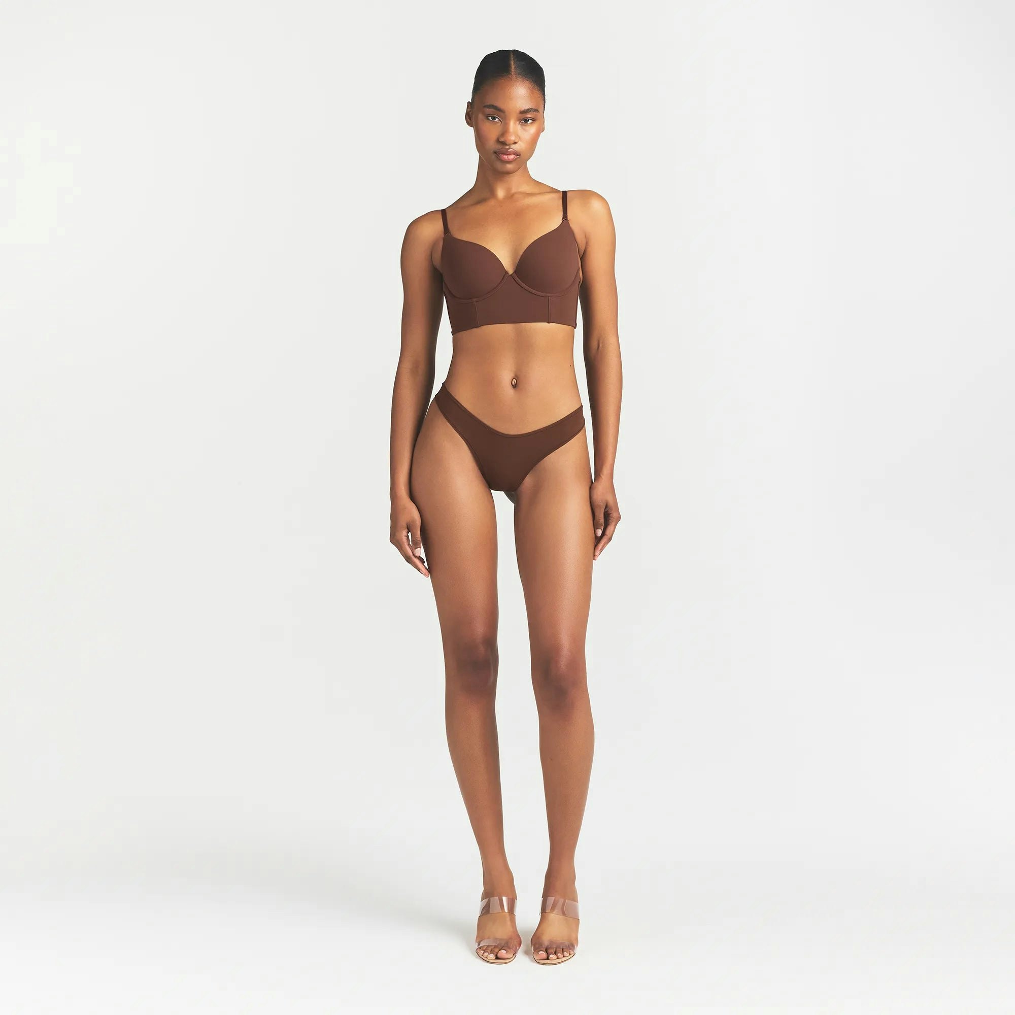 FITS EVERYBODY LOW BACK LONGLINE BRA - COCOA - image 20