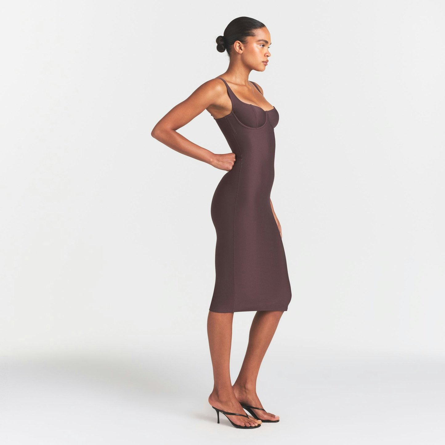 SKIMS BODY MIDI DRESS - RAISIN - image 10