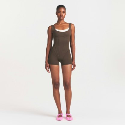 NikeSKIMS MATTE CORSET 2" ONE PIECE - DARK SEPIA - image 8