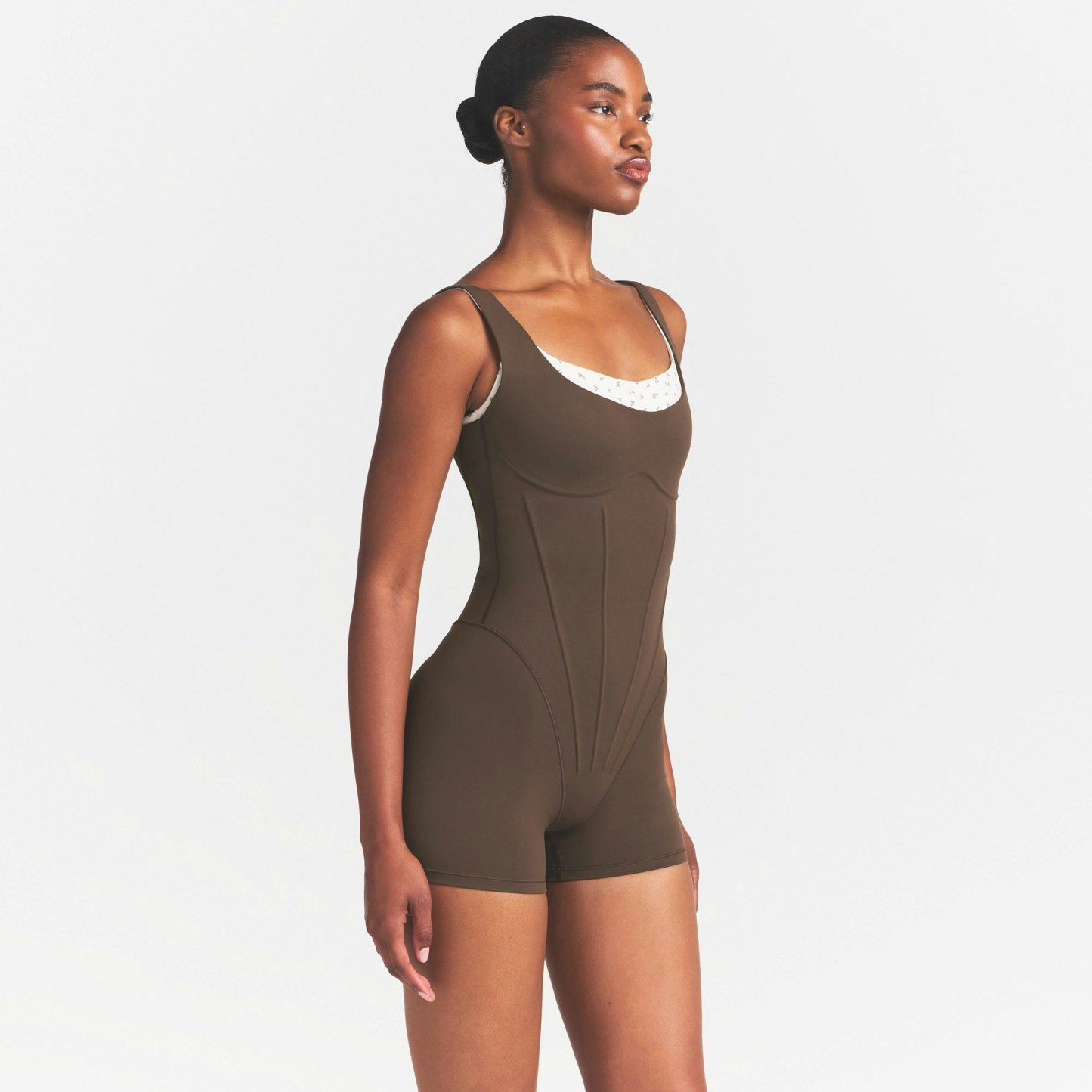 NikeSKIMS MATTE CORSET 2" ONE PIECE - DARK SEPIA - image 9