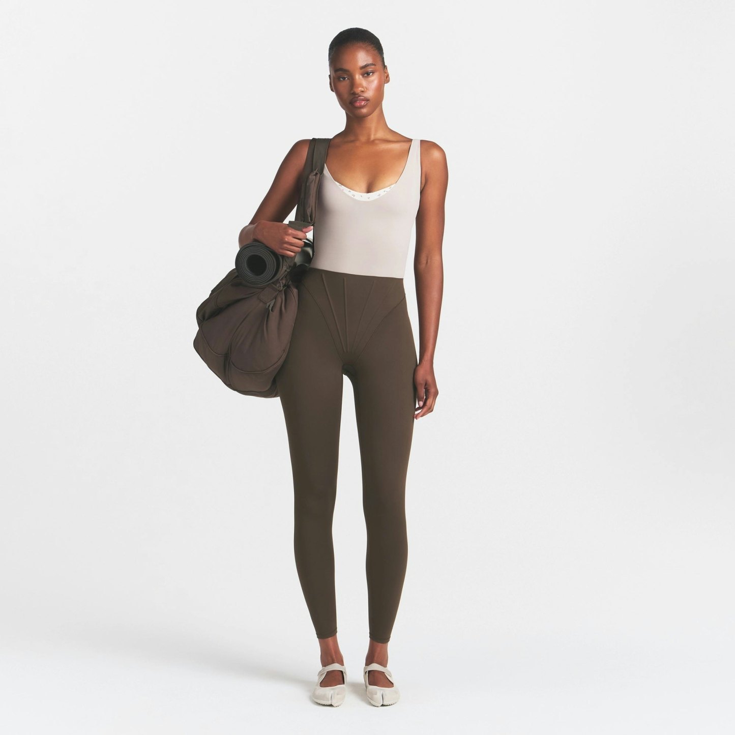 NikeSKIMS MATTE CORSET 26" LEGGING - DARK SEPIA - image 14