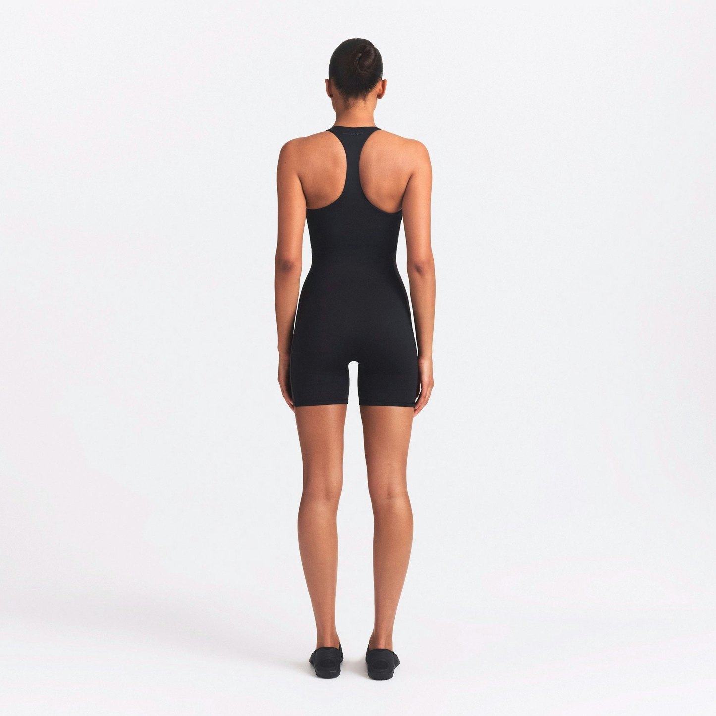 NikeSKIMS MATTE SHINE MIX RACERBACK 5" ONE PIECE - OBSIDIAN AND IGNEOUS - image 11