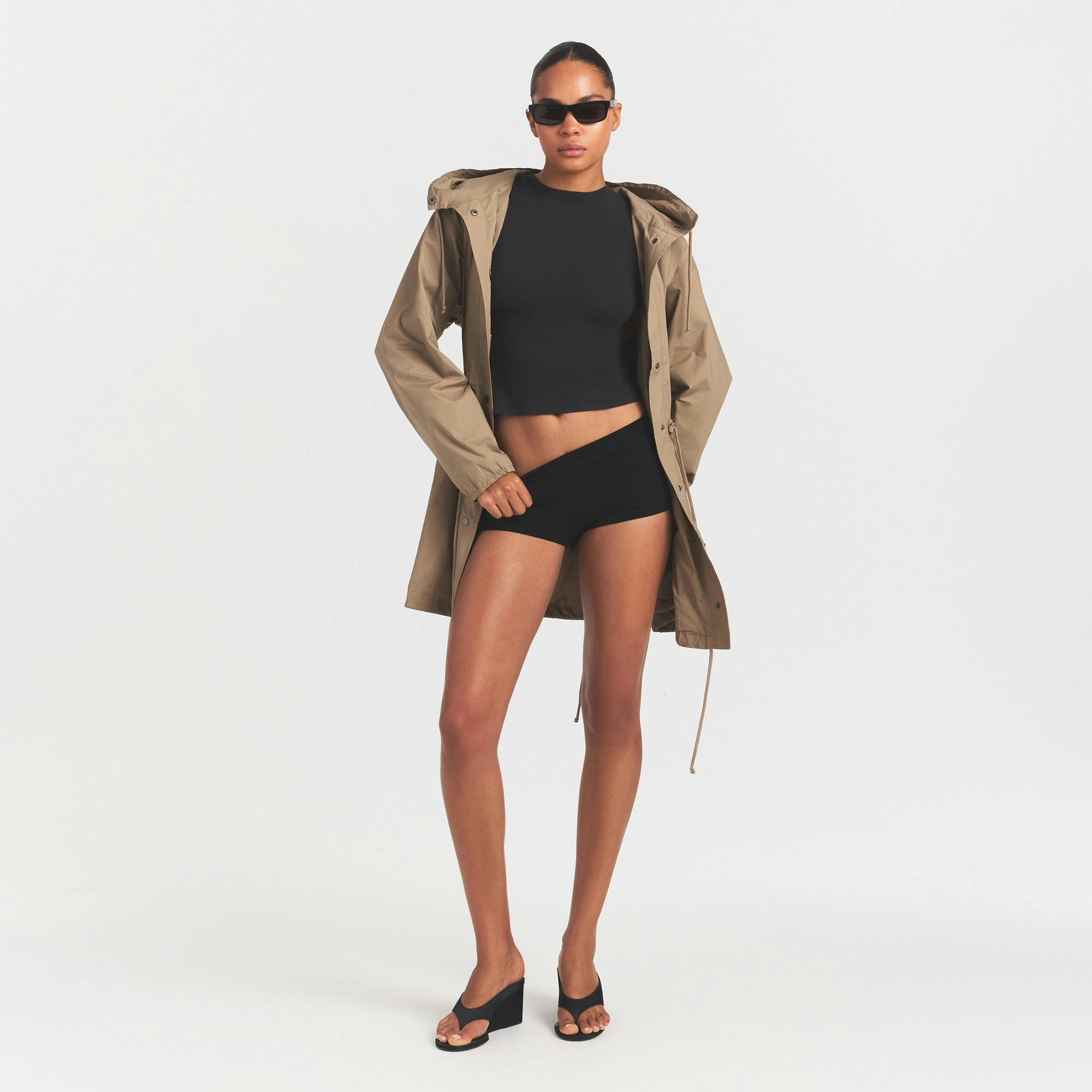 WOVEN COTTON OVERSIZED ANORAK - DESERT - image 7