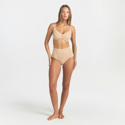 SMOOTHING INTIMATES HIGH-WAISTED BRIEF - CLAY