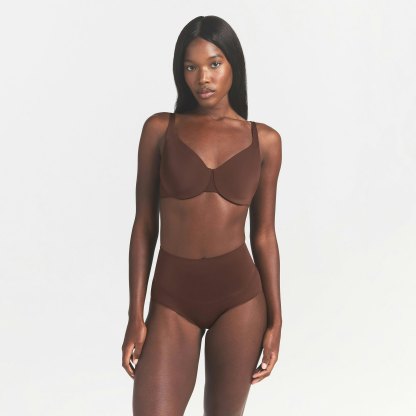 SMOOTHING INTIMATES HIGH-WAISTED BRIEF - COCOA