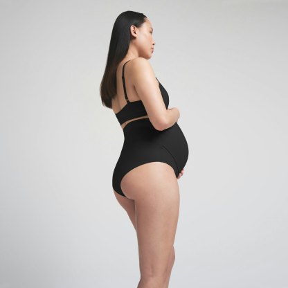 FITS EVERYBODY MATERNITY BANDED HIGH-WAISTED BRIEF - ONYX