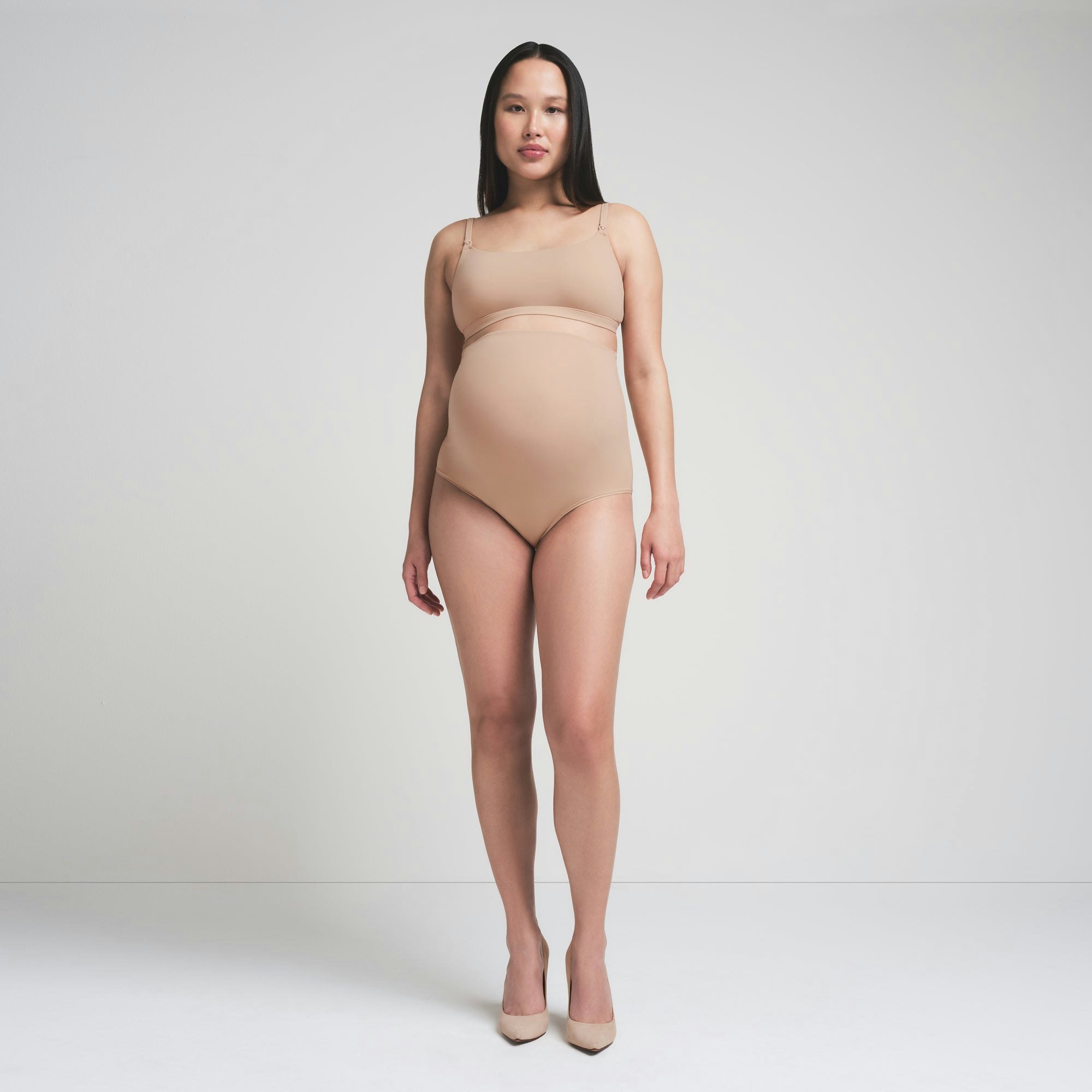 FITS EVERYBODY MATERNITY HIGH-WAISTED BRIEF - CLAY