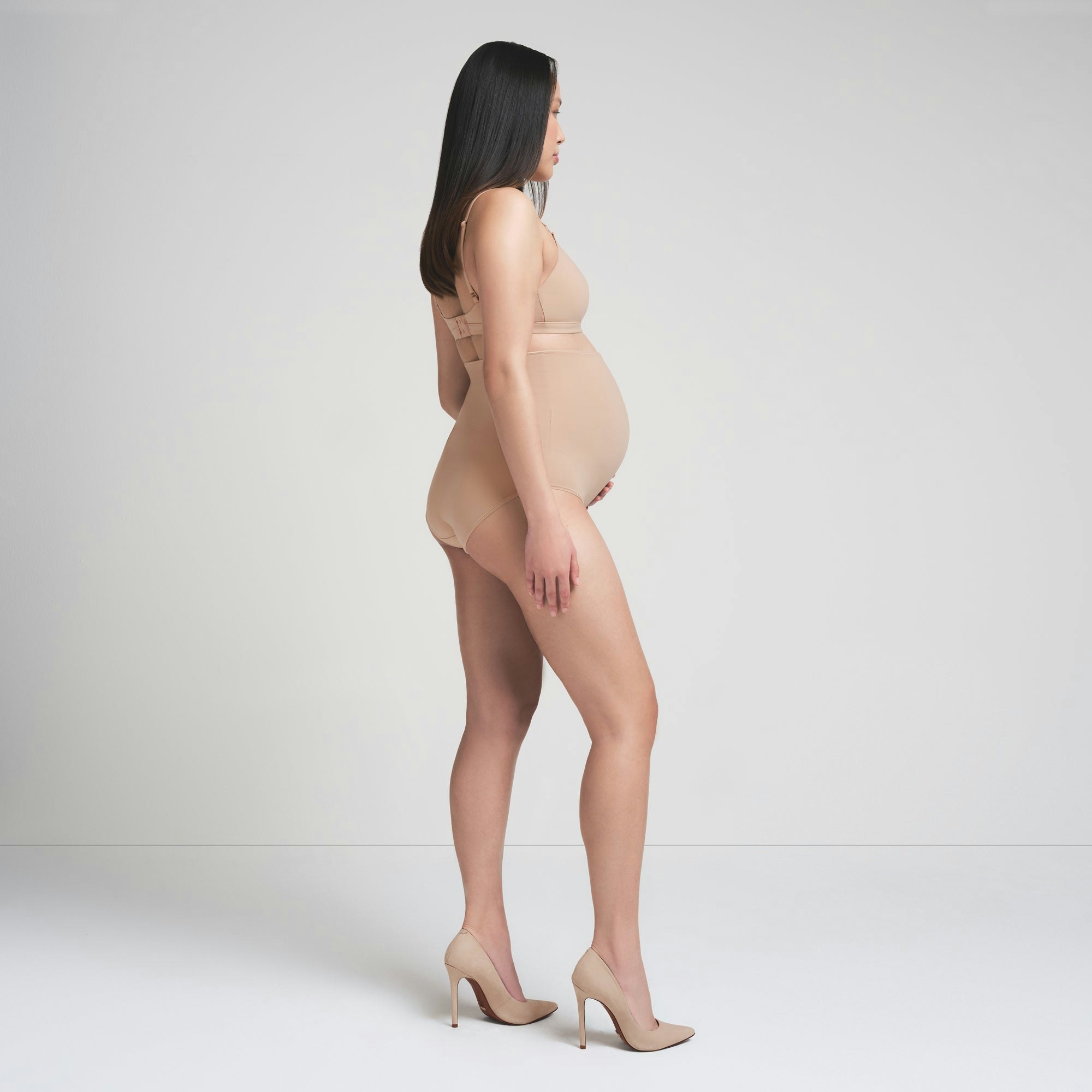FITS EVERYBODY MATERNITY HIGH-WAISTED BRIEF - CLAY