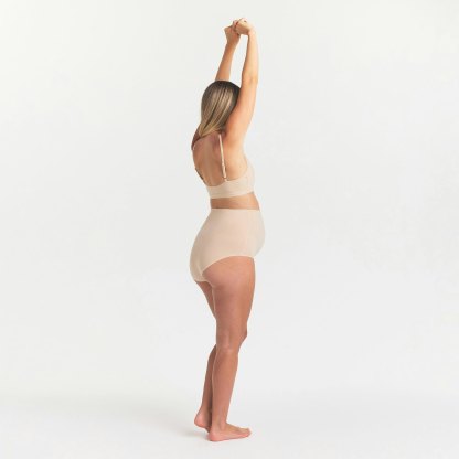 FITS EVERYBODY MATERNITY HIGH-WAISTED BRIEF - SAND