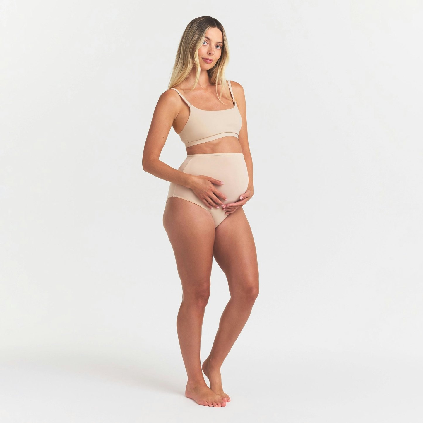 FITS EVERYBODY MATERNITY HIGH-WAISTED BRIEF - SAND