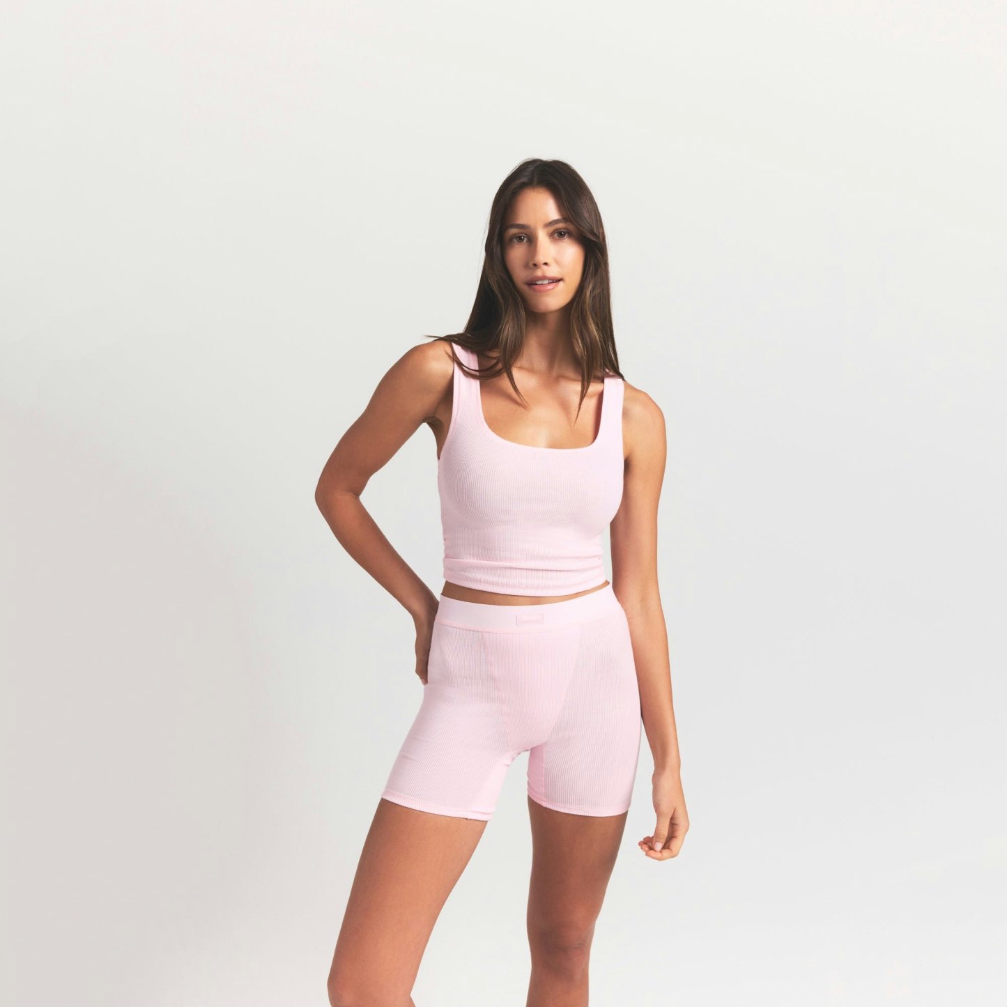 COTTON RIB BOXER - CHERRY BLOSSOM